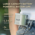 Hands-free Wearable Waist Fan & Umbrella Clip-on Fan 16000RPM Powerful Portable Fan Stepless Control Digital Display