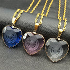 Saint Benedict Blue Heart Necklace — Stainless Steel
