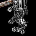 Rider Motorcycle Series Men Necklace Stainless Steel Pendant Chain New in Punk Rock For Women Fashion Jewelry Gifts