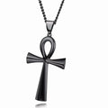 Gold Cross Ankh Pendant Necklace Stainless Steel