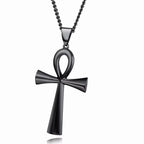 Gold Cross Ankh Pendant Necklace Stainless Steel