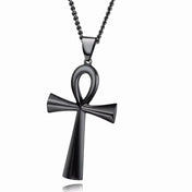 Gold Cross Ankh Pendant Necklace Stainless Steel
