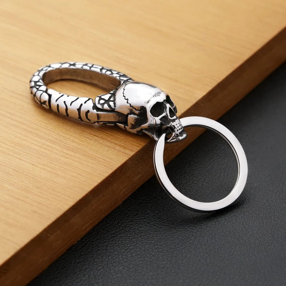 Dragon Head Keychain — 316L Stainless Steel