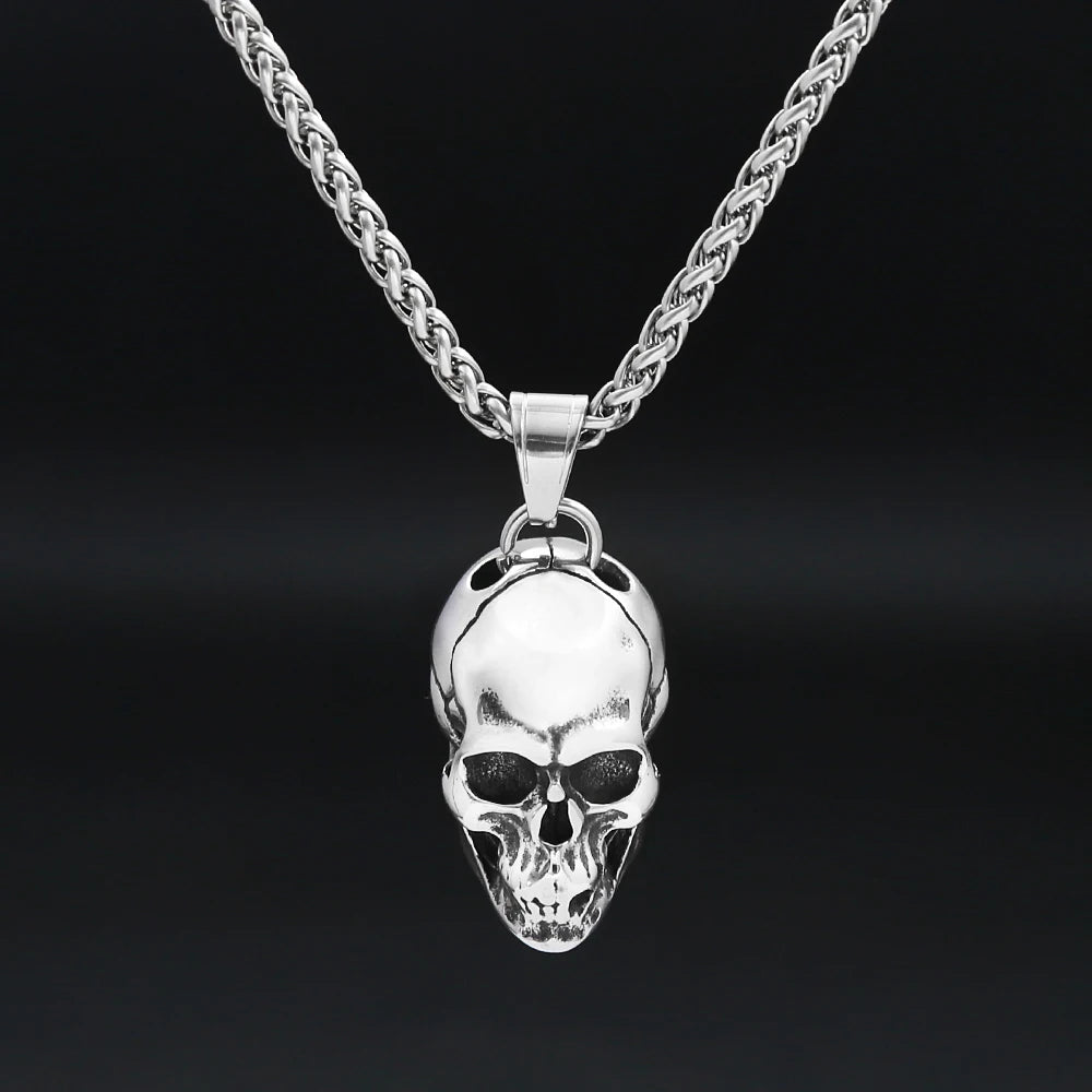 Death Totem Skull Pendant Necklace — Stainless Steel
