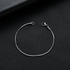Square Snake Chain Bracelet 2mm — 316L Stainless Steel, 18-20cm