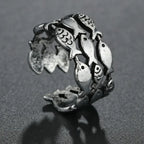 New Design Skull Crow Skull Ring Woodpecker Bird Men's Ring Punk Stylish Jewelry