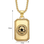 Hip-Hop Fashion Various Ball Shape Pendant Men Gold Silver Color Stainless Steel Geometry Fans Sports Necklace for Women Jewelry