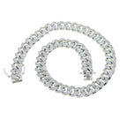 Iced Out Bling Miami Cuban Chain Necklace Gold Silver Color CZ Cubic Zirconia Link Men Women Hip Hop Jewelry