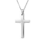 2022 Fashion Stainless Steel Necklace For Men Women Black Gold Color Silver Color Cross Pendant Chain Necklace Jewelry