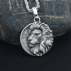 Lion Head Pendant — 925 Silver