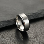 New Charm Jewelry Ring for Men Women Stainless Steel Black Rings Wedding Engagement High Quality Matte Male Accessory