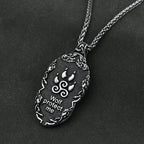 Wolf Head Triskelion Pendant Necklace — Zinc Alloy