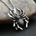 Spider Pendant Necklace — Stainless Steel