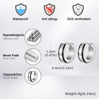Minimal Circle Huggie Hoop Earrings — Stainless Steel