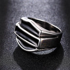 Vintage Viking Shield Ring — Stainless Steel