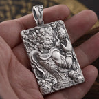 Personality Acalanatha Buddha Pendant Men Jewelry Retro 925 Silver Chain Necklace Male Amult Neck Accessories For Boyfriend Gift