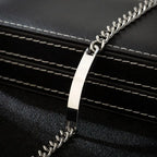 1pcs Steel Color Link Blank Jewerly Women Stainless Steel For Men Charm ID Bangle Lovers Couple Gift Jewelry Wholesale
