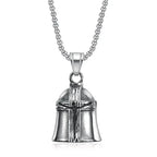 Norse Gods Odin Celtic Knot Motorcycle Bell Necklace Men's Punk Riding Rock Lucky Exorcism Amulet Jewelry