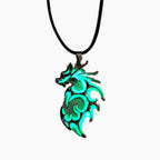 New Simple Retro Niche Punk Glow-in-the-dark Moonstone Dragon Pendant Necklace Charm for Men Boys Beach Party JewelryAccessories