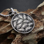 Gothic Demon Eyes Pendant — Stainless Steel