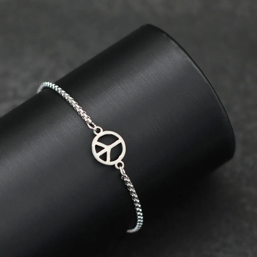 Peace Symbol & Anchor Bracelet — 3 Styles, Stainless Steel