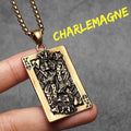 Poker Carving Pendant — Stainless Steel