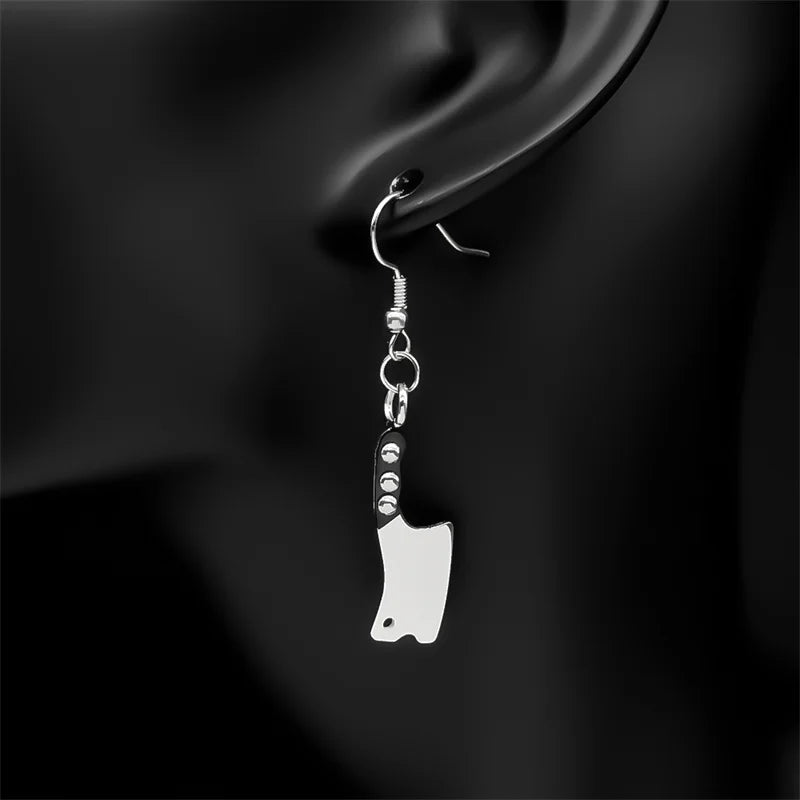 Sword Steel Earrings Gothic Cute Knife Funny Halloween