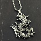 Dragon Zodiac Steel Pendant Chinese Style Retro
