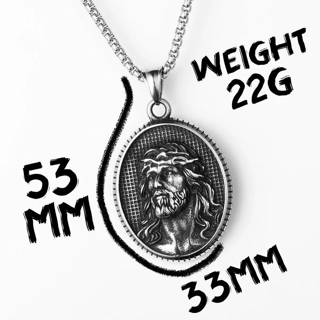 Jesus Avatar Pendant Necklace Stainless Steel