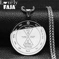 Star Pentacle Silver Pendant Necklace — Stainless Steel
