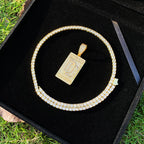 Aokaishen Iced Out Dog Tag Dream Catcher Necklace Pendant for Men Real Copper Hip Hop Jewelry