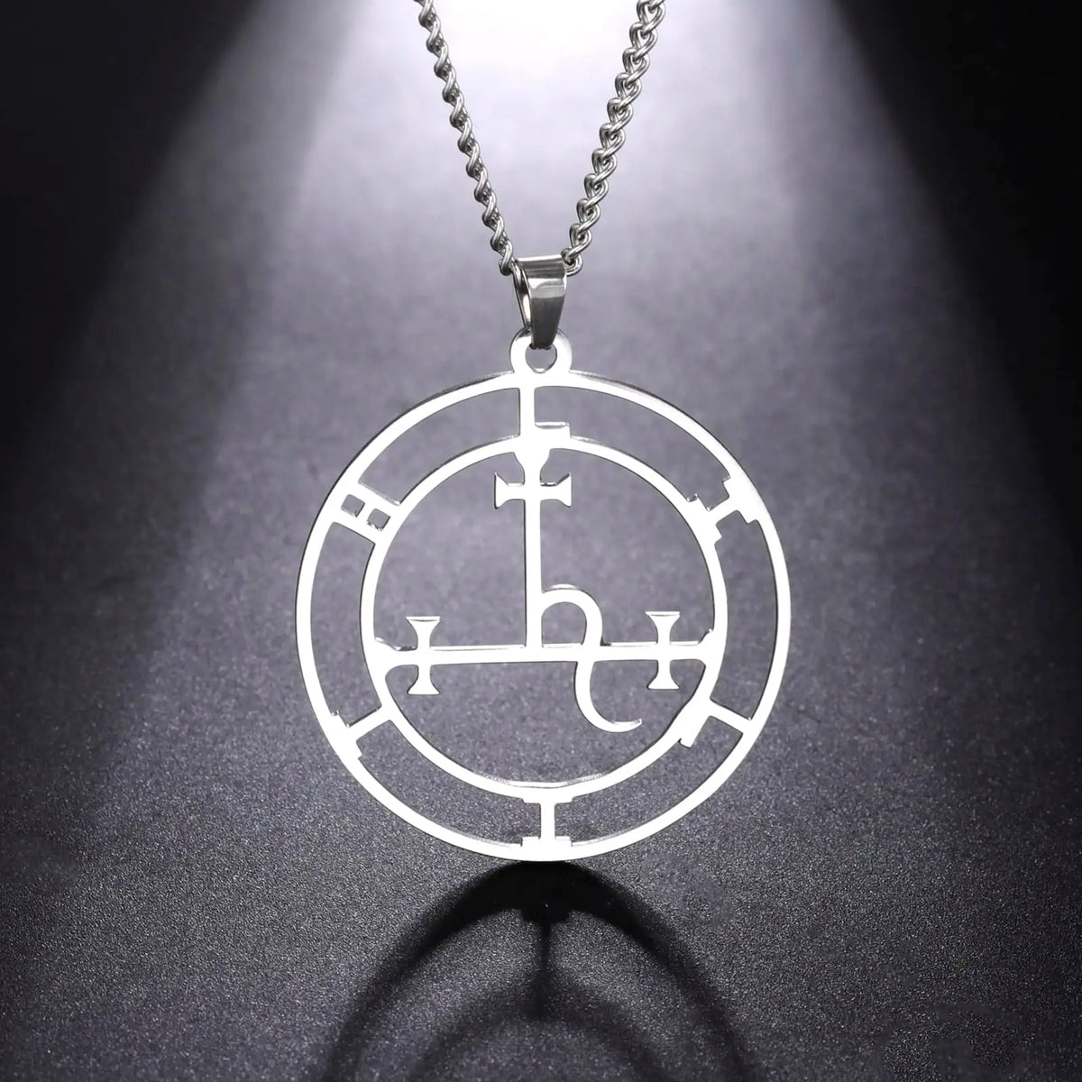 VASSAGO Sigil of Lilith Necklace Lilith Sigil Hecate Goddess Pendant Lucifer Satanic Lilith Symbol Wiccan Jewelry for