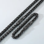 Classic Men's 4/6/8/10mm Wide Link Chain Bracelet Necklace Set for Man 6 Color Available 65CM Long Stainless Steel