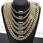 Two-Tone Cuban Chain Necklace VVS Moissanite