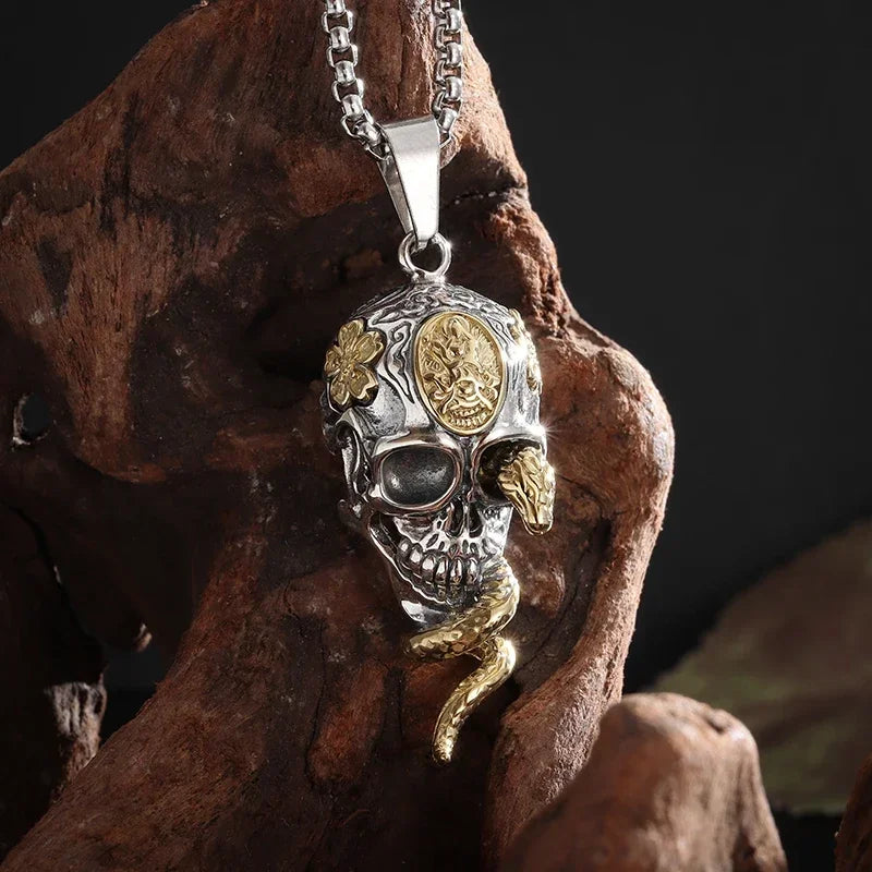 Domineering Ferocious Tiger Head Pendant Stainless Steel Animal Necklace Men's Punk Trend Cool Jewelry Boy Gift