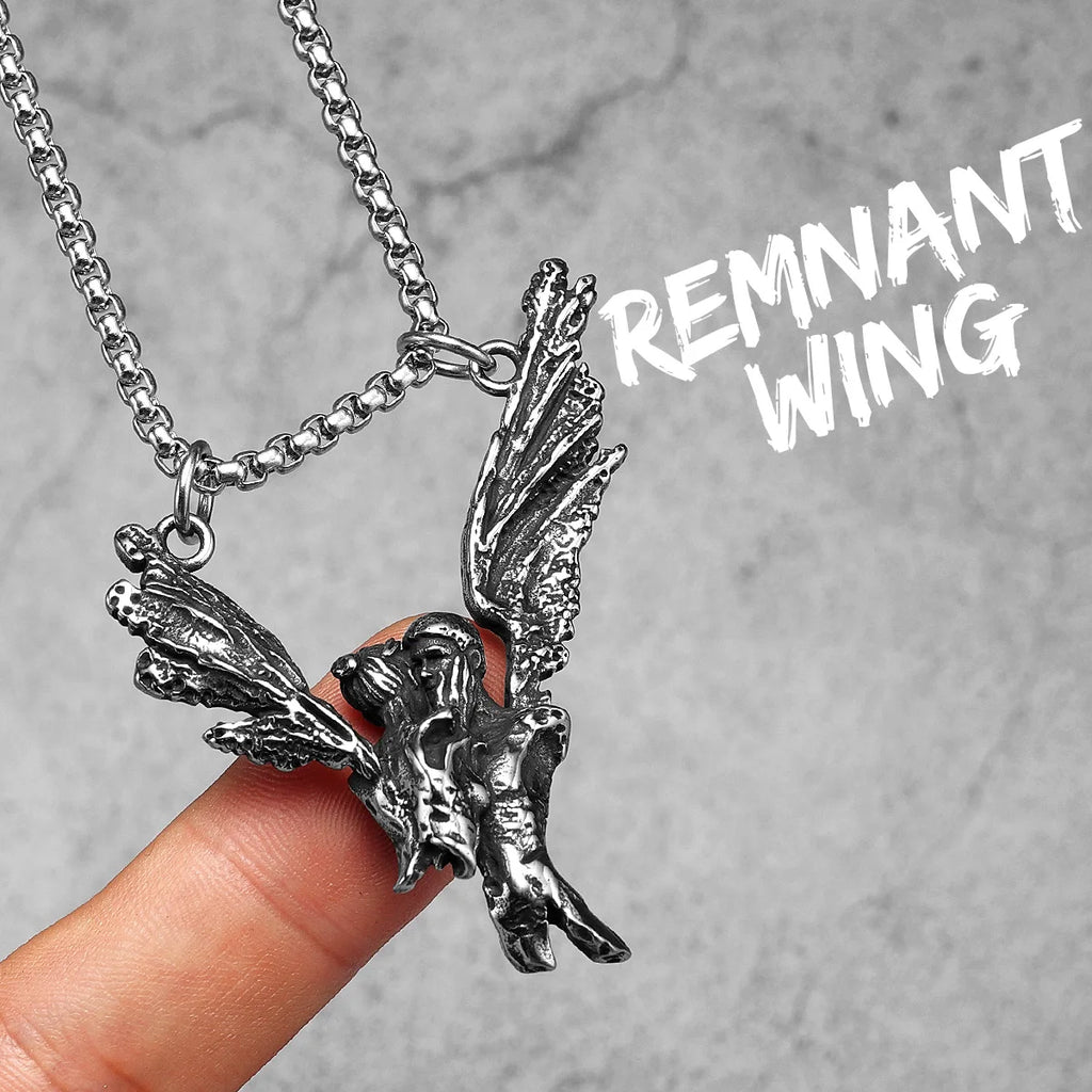 Angel Kiss Pendant Necklace — Stainless Steel