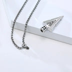 Vnox Men's Arrowhead Kunai Primal Urn Necklaces, Rock Punk Spearhead Pendant Jewellery, Stainless Steel Anniversary