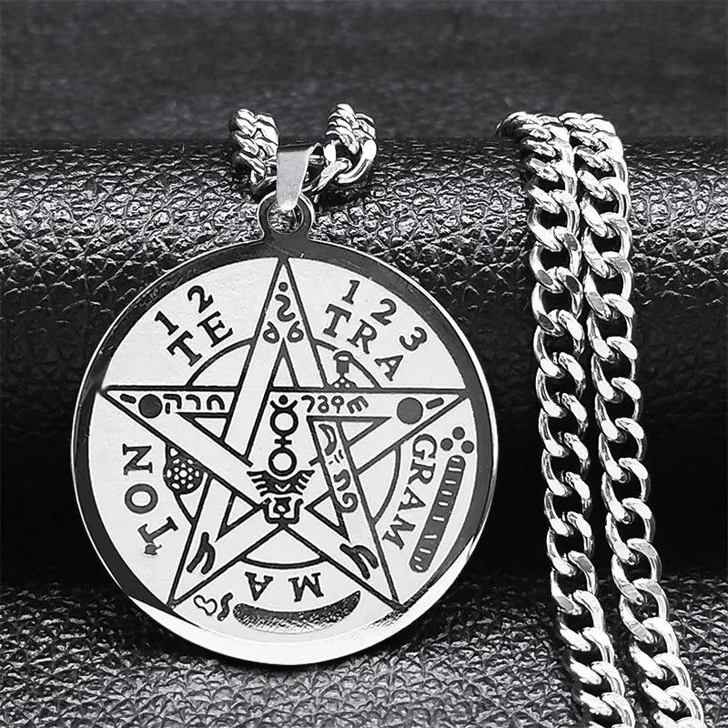 Pentagram Pendant Necklace — Stainless Steel