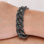 Retro 19MM Heavy Duty Cuban Link Chain Man Bracelet for Men Punk Gothic 316L Stainless Steel Jewelry Men's Bracelets