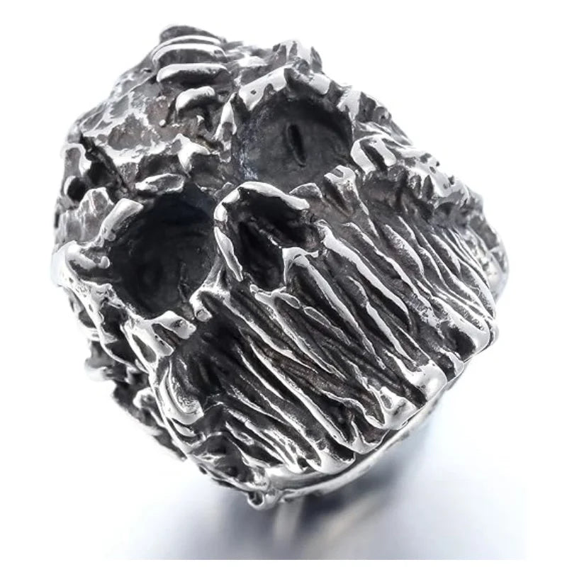 Men Vintage Hip Hop Rings Biker Party Halloween Jewelry Gift New Men Gothic Punk Stainless Steel Skeleton Horror Skull