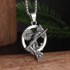 Retro Skull Cross Pendant Necklace — Stainless Steel