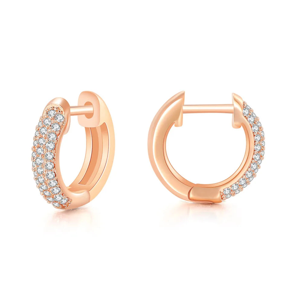 Iced Out Hoop Earrings — Stainless Steel