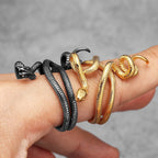 Poisonous Snake Ring 316L Stainless Steel Men Rings Rock Punk Vintage for Male Rider Jewelry Accessories Best Gift