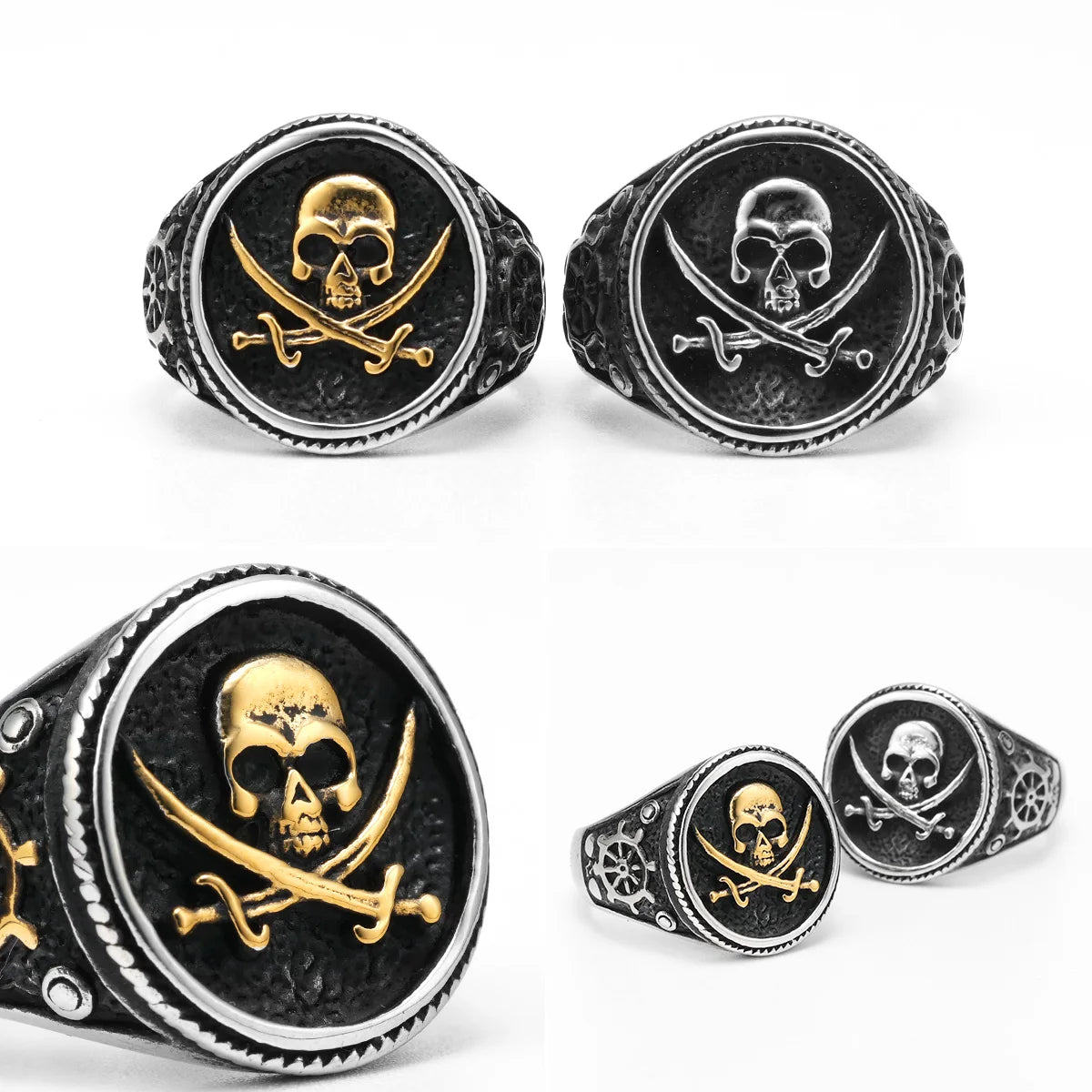 Pirate Skull Ring — Stainless Steel