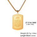 Islamic Ayatul Kursi Stainless Steel Pendant Necklace
