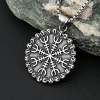 Norse Compass Pendant Necklace — Stainless Steel