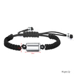 Custom Cylinder Urn Adjustable Braid Bracelet for Women Men Stainless Steel Cremation Ashes Memorial Keepsake Jewelry