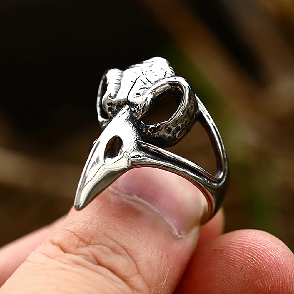 New Gothic 316L Stainless Steel Skull Ring Punk Hip Hop Fashion Skeleton Rings For Men Women Unique Biker Jewelry Halloween Gift