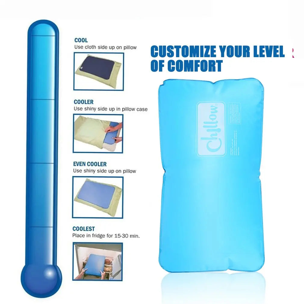 Summer Cooling Ice Pillow Cool Bed Mat Pad Relax Muscle Help Sleeping Pad Mat Travel Pillow Office Comfort Ice Pillow