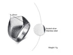 Square Flat Top Signet Ring — Stainless Steel